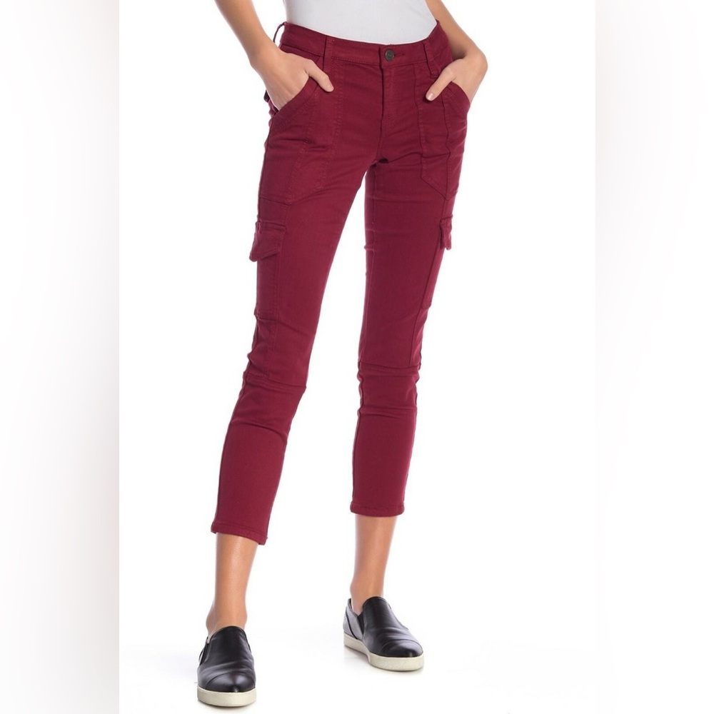 Joie Okana High Rise Denim Pant Cambridge Red Size 26 Utility Cargo Jeans